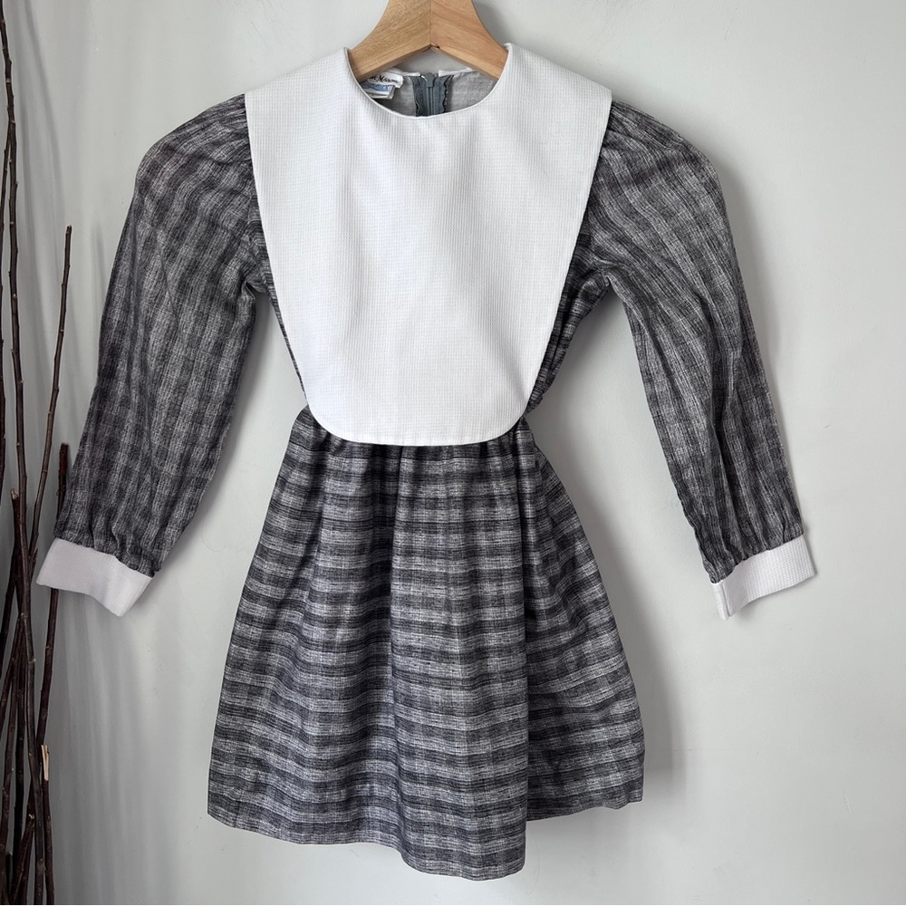 Neiman Marcus Bow Age Dress Vintage Bib Girls Size 6X with Flaws